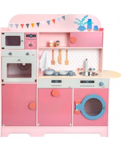 Детска кухня за игра Small Foot - розова, с аксесоари