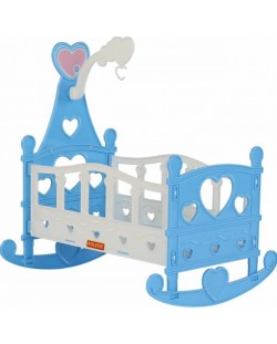Детска играчка Polesie - Легло за кукла Heart, синьо