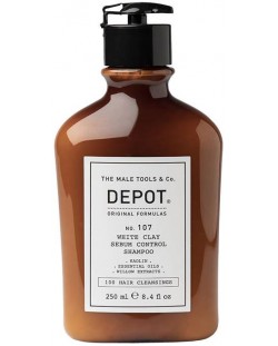 Depot Контролиращ себума шампоан с бяла глина No. 107, 250 ml