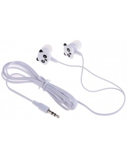 Детски слушалки с микрофон I-Total - Panda Collection 11083, бели