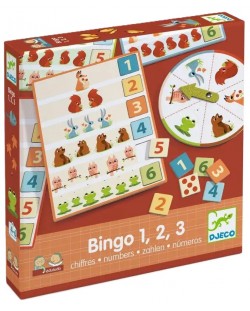 Детска игра Djeco - Бинго, Горски животни и числа