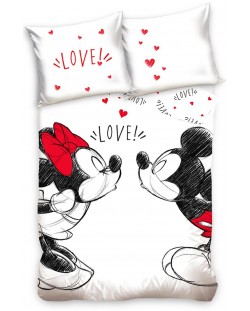 Детски спален комплект Sonne - Mickey And Minnie Mouse, 2 части