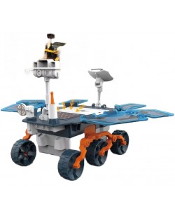 Детска играчка за сглобяване Raya Toys - Соларен робот Марсоход, 46 части, син