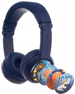 Детски слушалки BuddyPhones - Play+, безжични, сини