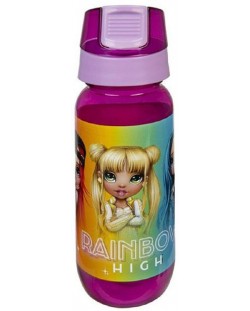 Детска бутилка за вода Undercover Scooli - Aero, Rainbow High, 450 ml