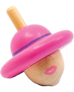 Детска играчка Svoora - Дамата, дървен пумпал Spinning Hats