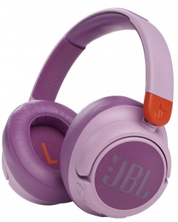Детски слушалки JBL - JR 460NC, безжични, розови