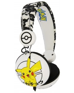 Детски слушалки OTL Technologies - Pikachu Japanese, бели