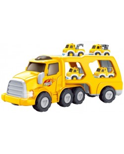 Детски игрален комплект Sonne - Камион с платформа и автомобили