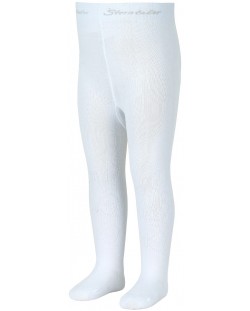 Детски памучен чорапогащник Sterntaler - Фигурален, 68 cm, 4-6 месеца, бял