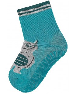 Детски чорапи със силикон Sterntaler - Fli Air, сив меланж, 17/18, 6-12 месеца