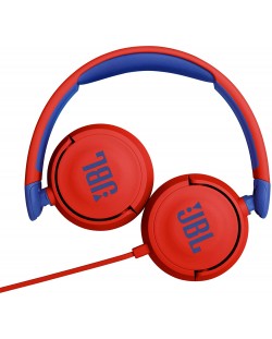 Детски слушалки с микрофон JBL - JR310, червени