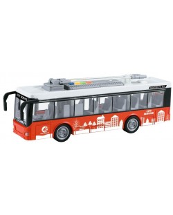 Детска играчка City Service - Градски автобус, със звук и светлина, 1:16