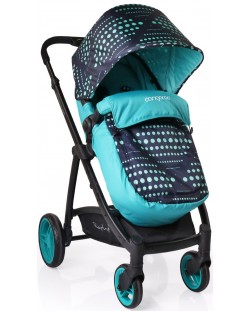 Детска комбинирана количка Cangaroo - Rachel, сини точки