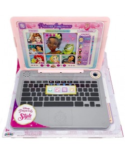 Детска играчка Jakks Pacific - Музикален лаптоп, Дисни принцеси