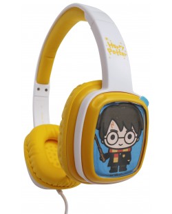 Детски слушалки Flip 'n Switch - Harry Potter, бели/жълти