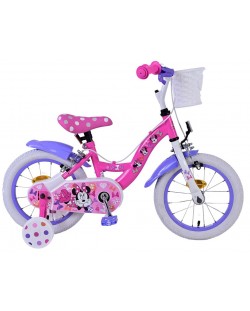 Детски велосипед с помощни колела E&L cycles - Дисни, Мини Маус, 14''