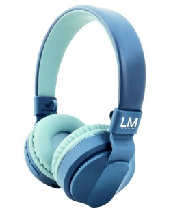 Детски слушалки PowerLocus - Louise&Mann 3, безжични, сини