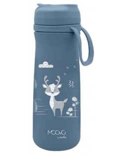 Детски термос със сламка Nuvita - 500 ml, Powder Blue