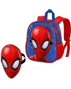 Раница за детска градина Karactermania Spider-Man - Badoom, 3D, с маска