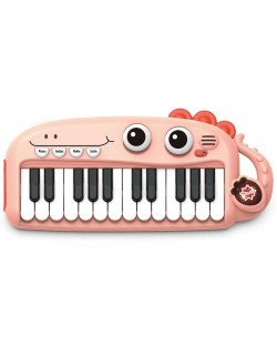 Детска играчка Zhorya Cartoon - Пиано, 24 клавиша, розово