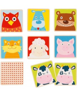 Детска игра за памет Goki - Забавни животни