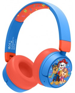 Детски слушалки OTL Technologies - Paw Patrol, безжични, сини/оранжеви