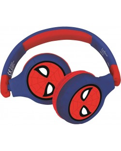 Детски слушалки Lexibook - Spider-Man HPBT010SP, безжични, сини
