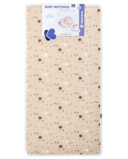 Детски матрак KikkaBoo - Day Dream, 60 x 120 x 10 cm, Stars Beige