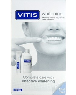 Dentaid Vitis Комплект Whitening - Вода за уста и паста за зъби, 500 + 100 ml