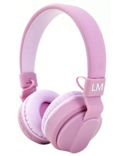 Детски слушалки PowerLocus - Louise&Mann 3, безжични, розови