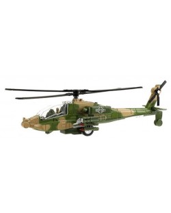 Детска играчка Toi Toys - Боен хеликоптер Alfafox с фрикция, звук и светлина, 23 cm