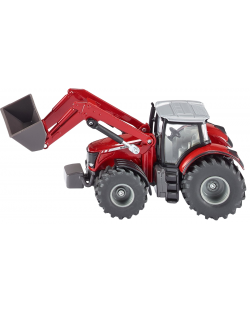 Детска играчка Siku - Трактор Massey Ferguson с челен товарач, 1:50