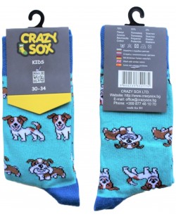 Детски чорапи Crazy Sox - Кучета, размер 30-34