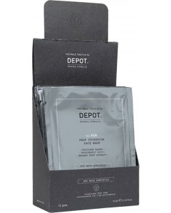 Depot Дълбоко хидратиращи лист маски с платина No. 808, 12 броя