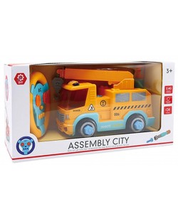 Детска играчка за сглобяване Ocie Assembly City - Камион с кран, R/C