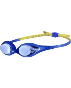 Детски очила за плуване Arena - Spider JR Mirror, сини-жълти