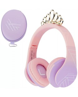 Детски слушалки PowerLocus - P2 Princess, безжични, розови