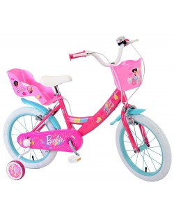 Детски велосипед с помощни колела E&L cycles - Barbie, 16''