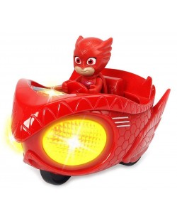 Метална светеща кола Dickie Toys PJ Masks - Мисия състезател, Оъл, 1:43