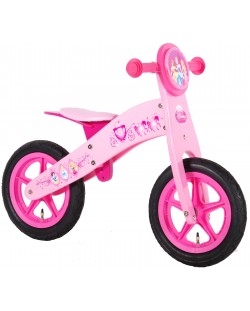Дървено колело за баланс E&L Cycles - Дисни Принцеси, 12 инча