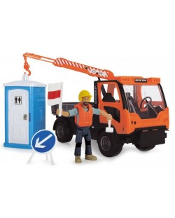 Детска играчка Dickie Toys Playlife - Камион с кран и екотоалетна