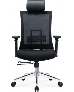 Ергономичен стол RFG - Luxe Chrome HB, черен