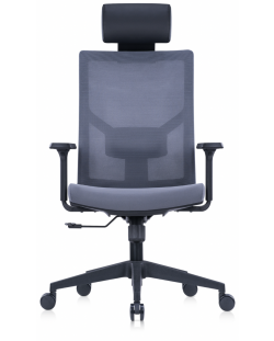 Ергономичен стол RFG - Snow Black HB, сив/черен
