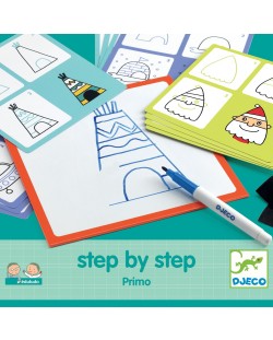 Образователна игра за рисуване на Djeco – Стъпка по стъпка, Примо