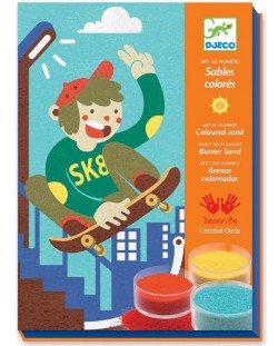 Детски комплект за рисуване с пясък Djeco – Бордни спортове