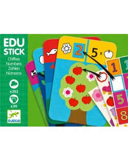 Образователна игра със стикери Djeco – Edu Stick, Научи се да броиш