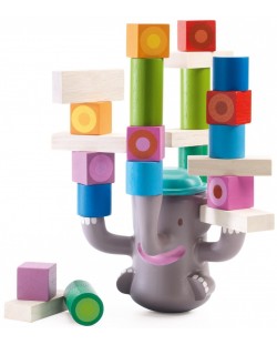 Дървена играчка за баланс Djeco – Слонче