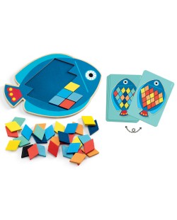 Забавна детска игра Djeco – Довърши мозайката-рибка