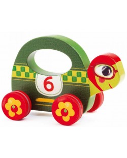 Дървена играчка за бутане Djeco – Костенурчето Спиди